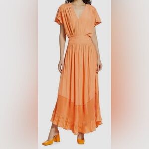 Ramy Brook Orange Maxi Skirt